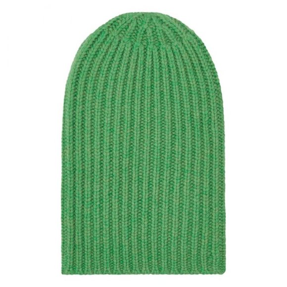 100% Cashmere Seafoam Green Knit Beanie